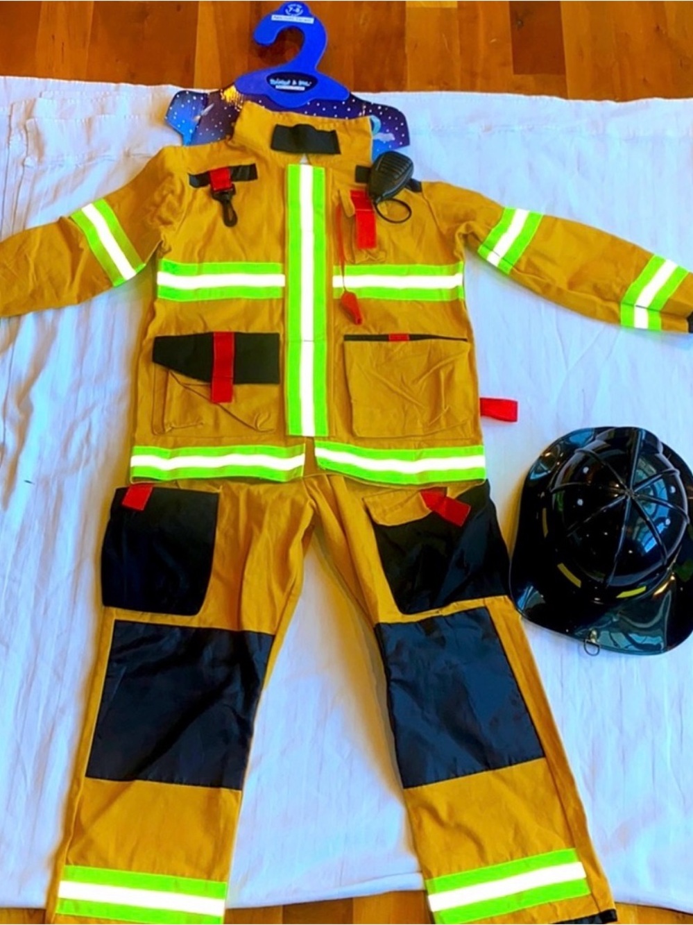 Boys Halloween Fire Fighter costume. Size 7-8. New never used.